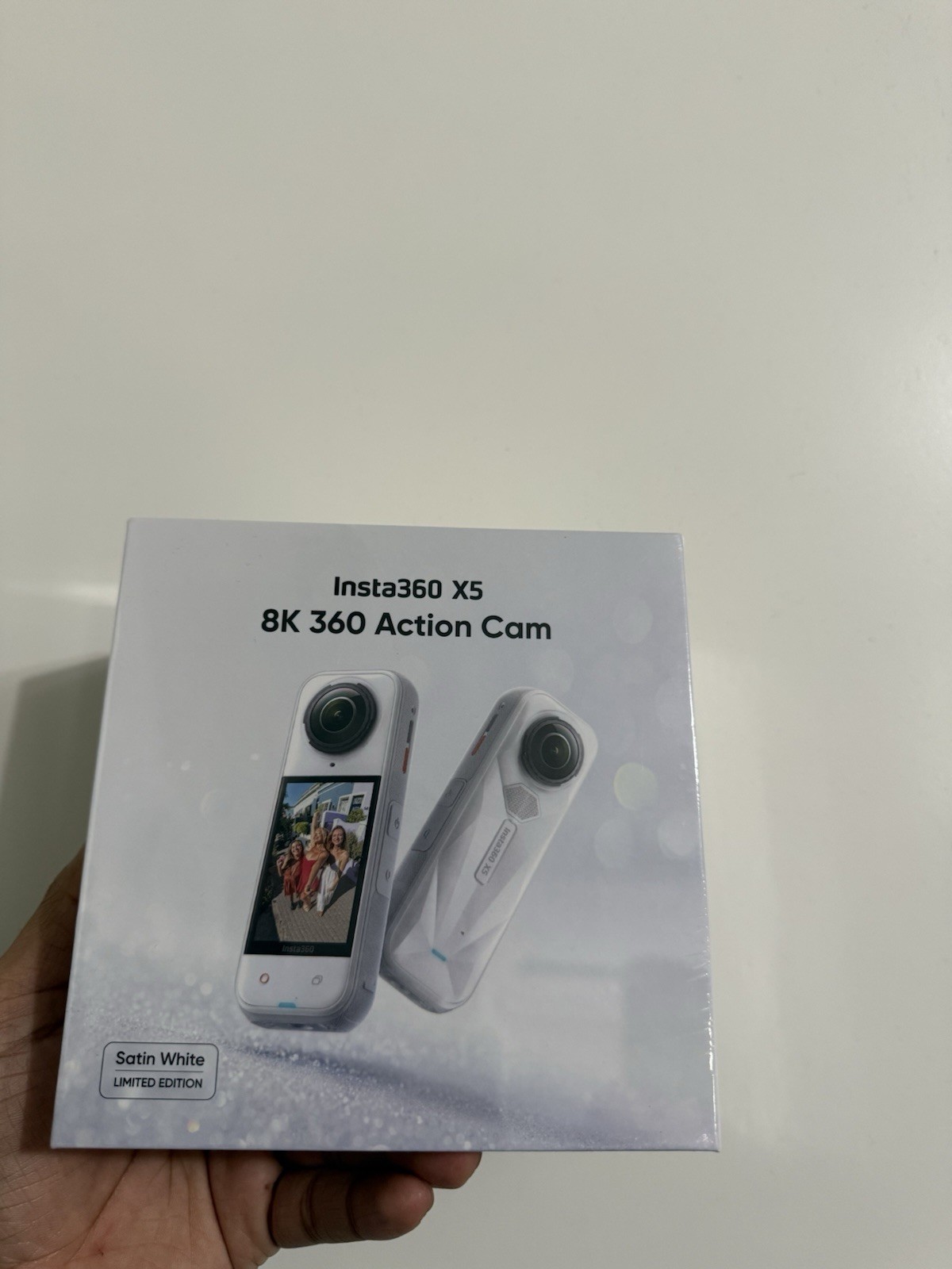 Insta360 X5 8K 360 Action Camera Satin White Limited Edition