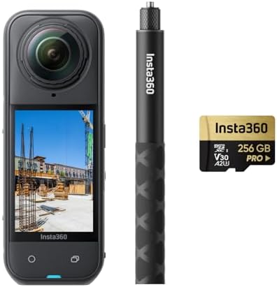Insta360 X5 BMW Motorrad Edition   Waterproof 8K 360 Action Camera  Leading Low Light  Invisible Selfie Stick Effect  Rugged and Replaceable Lens  3 Hour Battery  Built in Wind Guard  Stabilization