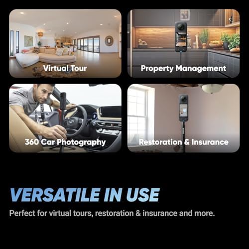 Insta360 X5 Essentials Bundle   Waterproof 8K 360  Action Camera  Leading Low Light  Invisible Selfie Stick Effect  Rugged and Replaceable Lens  3 Hour Battery  Built in Wind Guard  Stabilization