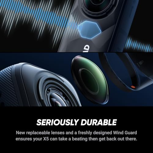 Insta360 X5 Essentials Bundle   Waterproof 8K 360  Action Camera  Leading Low Light  Invisible Selfie Stick Effect  Rugged and Replaceable Lens  3 Hour Battery  Built in Wind Guard  Stabilization