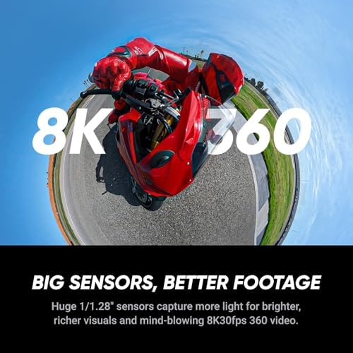 Insta360 X5 Essentials Bundle   Waterproof 8K 360  Action Camera  Leading Low Light  Invisible Selfie Stick Effect  Rugged and Replaceable Lens  3 Hour Battery  Built in Wind Guard  Stabilization