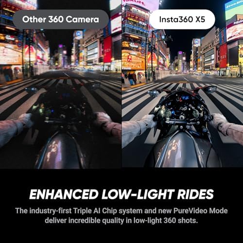 Insta360 X5 Essentials Bundle   Waterproof 8K 360  Action Camera  Leading Low Light  Invisible Selfie Stick Effect  Rugged and Replaceable Lens  3 Hour Battery  Built in Wind Guard  Stabilization