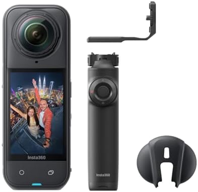 Insta360 X5 Essentials Bundle   Waterproof 8K 360  Action Camera  Leading Low Light  Invisible Selfie Stick Effect  Rugged and Replaceable Lens  3 Hour Battery  Built in Wind Guard  Stabilization