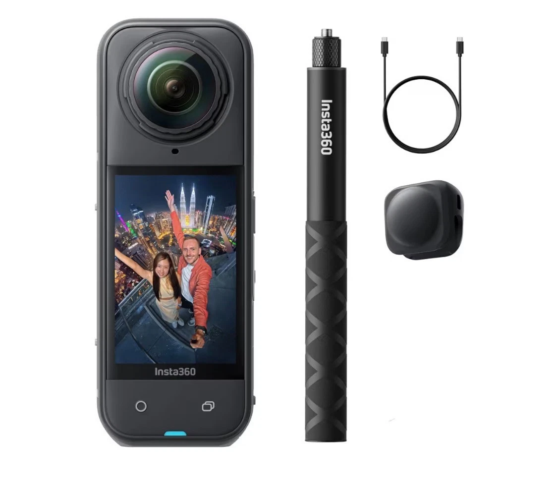 Insta360 X5 Get Set Bundle Waterproof 8K 360  Camera Leading Low Light Invisible