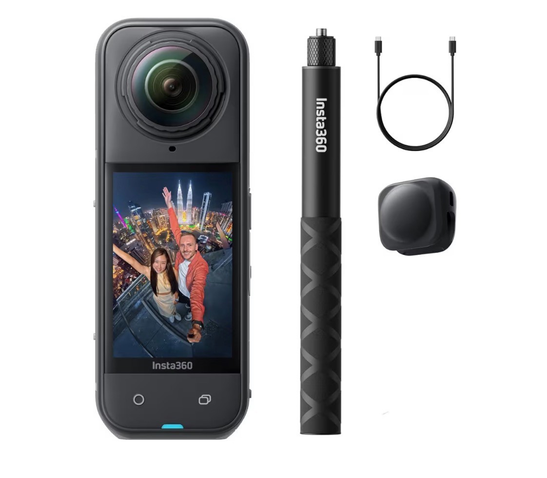 Insta360 X5 Get Set Bundle Waterproof 8K 360  Camera Leading Low Light Invisible
