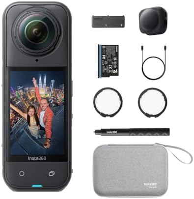 Insta360 X5 Invisible Dive Bundle   Waterproof 8K 360  Action Camera  Invisible Selfie Stick Effect  Leading Low Light  3 Hour Battery  Clear Audio  Stabilization  AI Editing  Vivid Colors