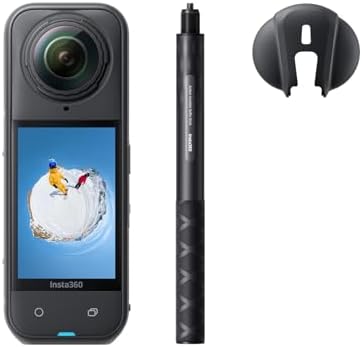 Insta360 X5 Satin White   Waterproof 8K 360  Action Camera  Leading Low Light  Invisible Selfie Stick Effect  Rugged and Replaceable Lens  3 Hour Battery  Built in Wind Guard  Stabilization