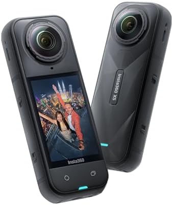 Insta360 X5 Waterproof 8K 360  Action Camera   Low Light Performance  Invisible Selfie Stick  Replaceable Lenses  3 Hour Battery  Wind Guard  Stabilized  Triple AI Chip  Renewed 