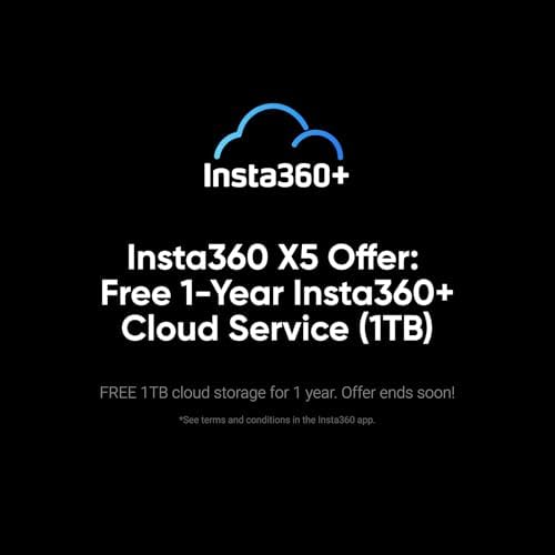 Insta360 X5 Waterproof 8K 360  Action Camera   Low Light Performance  Invisible Selfie Stick  Replaceable Lenses  3 Hour Battery  Wind Guard  Stabilized  Triple AI Chip  Renewed 