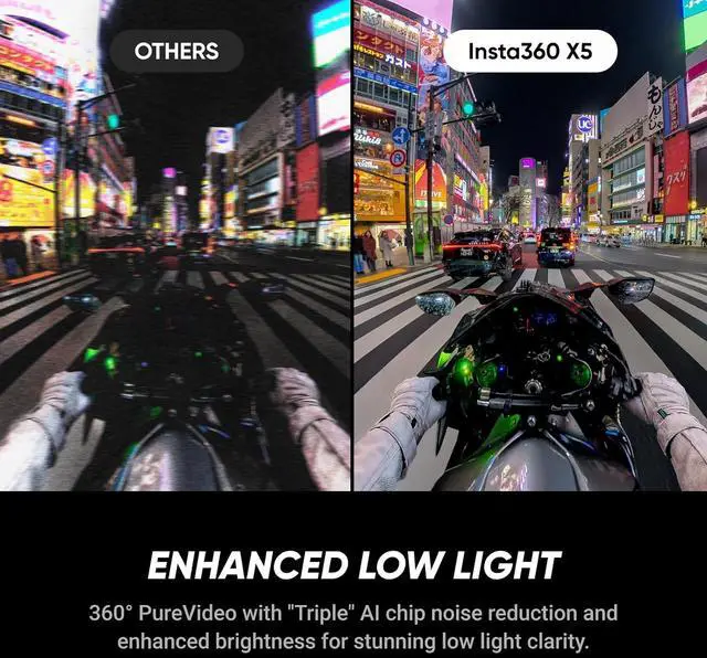 Insta360 X5  Essential Bundle  Midnight Black  No MicroSD Card