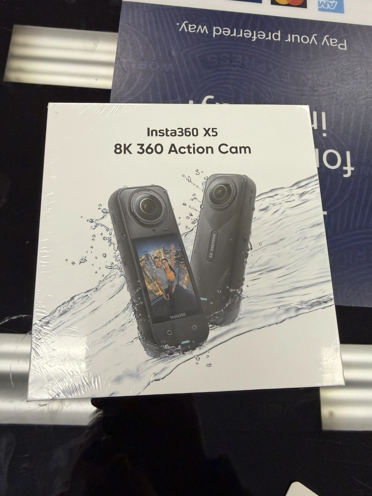 Insta360 X5 - Cámara de acción 360° 8K resistente al agua, líder en visión nocturna con poca luz e invisible