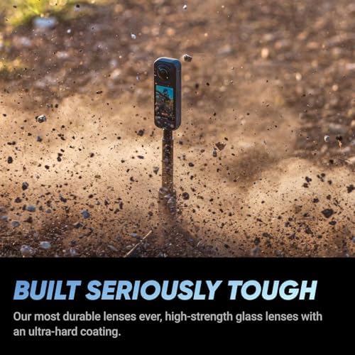 Insta360 X5   Waterproof 8K 360  Action Camera  Leading Low Light  Invisible Selfie Stick Effect  Rugged and Replaceable Lens  3 Hour Battery  Built in Wind Guard  Stabilization  Triple AI Chip Design