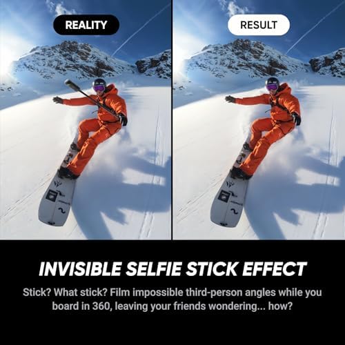 Insta360 X5   Waterproof 8K 360  Action Camera  Leading Low Light  Invisible Selfie Stick Effect  Rugged and Replaceable Lens  3 Hour Battery  Built in Wind Guard  Stabilization  Triple AI Chip Design