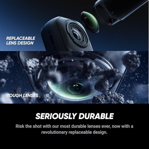 Insta360 X5   Waterproof 8K 360  Action Camera  Leading Low Light  Invisible Selfie Stick Effect  Rugged and Replaceable Lens  3 Hour Battery  Built in Wind Guard  Stabilization  Triple AI Chip Design
