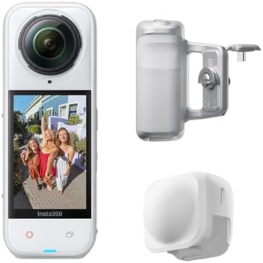 Insta360 X5   Waterproof 8K 360  Action Camera  Leading Low Light  Invisible Selfie Stick Effect  Rugged and Replaceable Lens  3 Hour Battery  Built in Wind Guard  Stabilization  Triple AI Chip Design