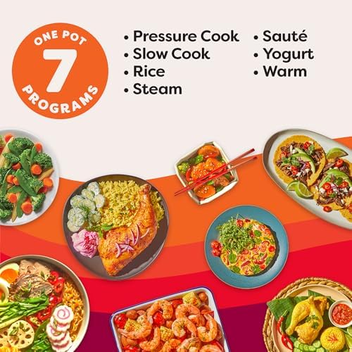 Instant Pot 6QT RIO 7 in 1 Multi Cooker  Pressure Cooker  Slow cook  Sauté  Steam  Rice Maker  Yogurt  & Warmer  Black  6 Quarts