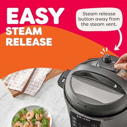 Instant Pot 6QT RIO 7 in 1 Multi Cooker  Pressure Cooker  Slow cook  Sauté  Steam  Rice Maker  Yogurt  & Warmer  Black  6 Quarts