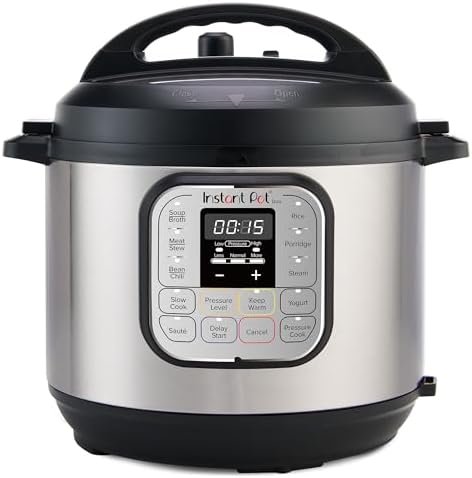 Instant Pot Duo 7 in 1 Electric Pressure Cooker  Slow Cooker  Rice Cooker  Steamer  Sauté  Yogurt Maker  Warmer & Sterilizer  Includes App with Over 800 Recipes  Stainless Steel  8 Quart