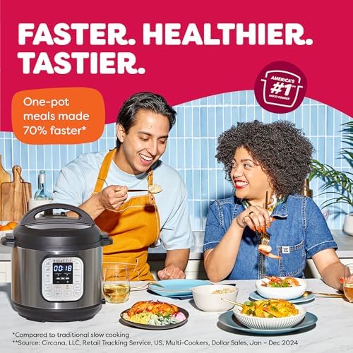 Instant Pot Duo 7 in 1 Electric Pressure Cooker  Slow Cooker  Rice  Steamer  Sauté  Yogurt Maker  Warmer & Sterilizer  Includes App With Over 800 Recipes  Stainless Steel  6 Quart