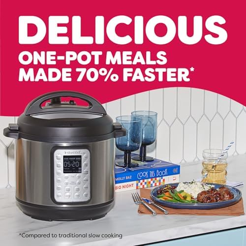 Instant Pot Duo Plus 9 in 1 Multicooker  Pressure Cooker  Slow Cook  Rice Maker  Steamer  Sauté  Yogurt  Warmer & Sterilizer  Includes App with Over 800 Recipes  Stainless Steel  6 Quarts