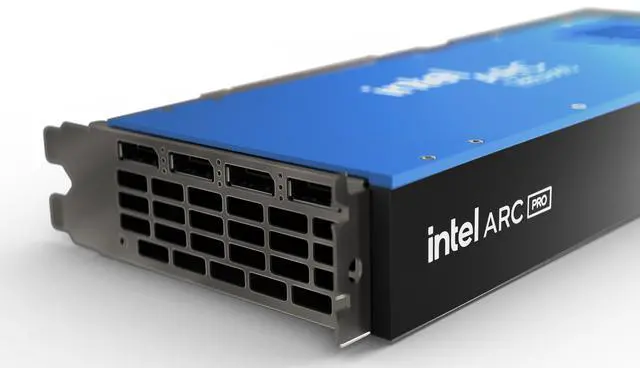 Inte Arc Pro B70 32GB 256 bit GDDR6 PCI Express 5 0 x16  32 Ray Tracing Units  32 Xe Cores  AI and Workstation Graphics Card