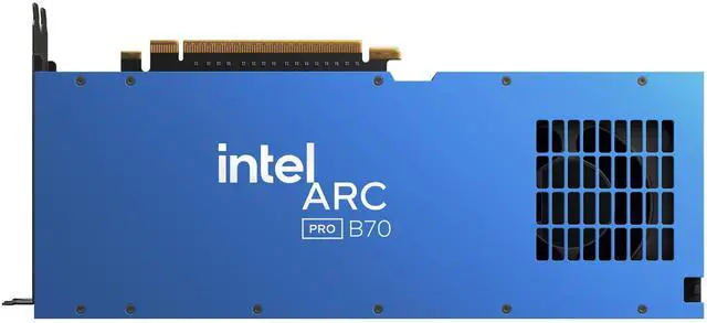 Inte Arc Pro B70 32GB 256 bit GDDR6 PCI Express 5 0 x16  32 Ray Tracing Units  32 Xe Cores  AI and Workstation Graphics Card