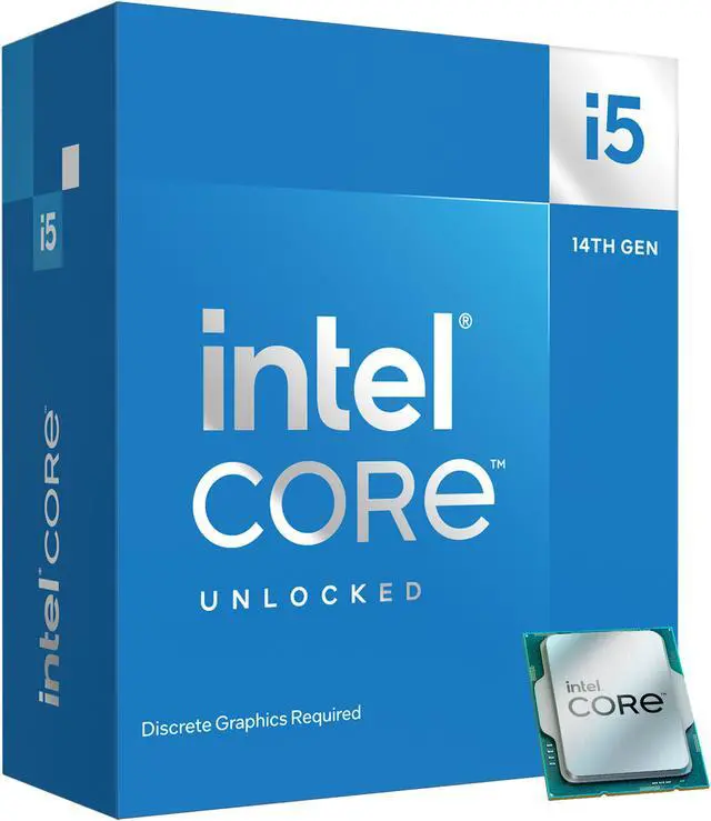 Intel Core i5 14600KF   Core i5 14th Gen 14 Core  6P 8E  LGA 1700 125W None Integrated Graphics Desktop Processor   Boxed   BX8071514600KF