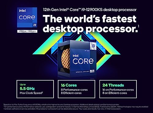 Intel Core i9  12th Gen  i9 12900KS Gaming Desktop Processor with Integrated Graphics and Hexadeca core  16 Core  2 50 GHz