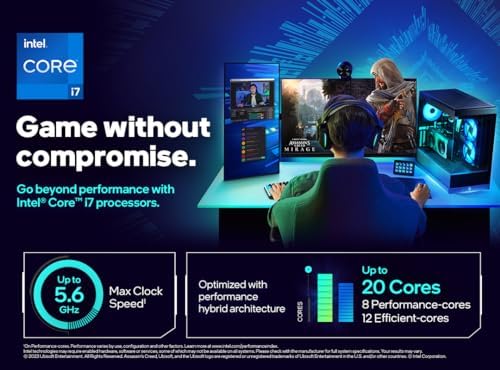 Intel  Core  i7 14700K New Gaming Desktop Processor 20 cores  8 P cores   12 E cores  with Integrated Graphics   Unlocked