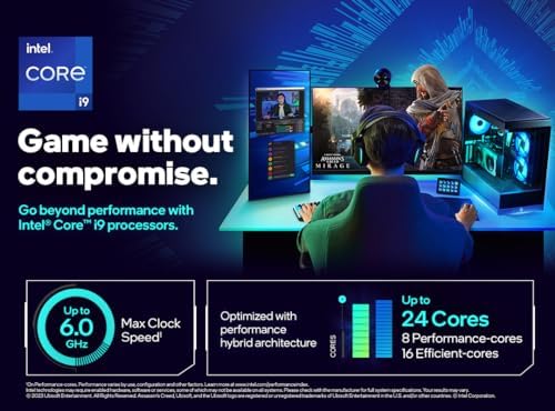 Intel Nuevo procesador de escritorio para juegos Core i9-14900KF de 24 núcleos (8 núcleos P + 16 núcleos E) - Desbloqueado