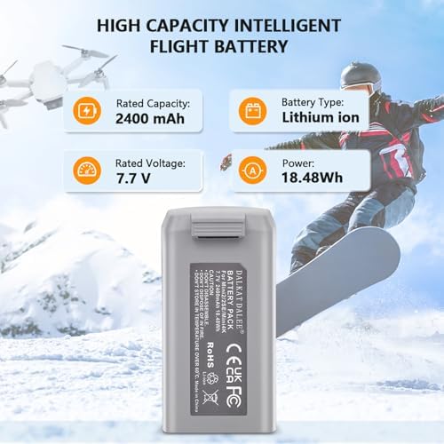 Intelligent Flight Battery Compatible with DJI Mini 4K  Mini 2 MiniSE Mini2 SE Upgraded Drone Battery Replacement Parts 2400mah Up to 31 Minutes of Flying Time