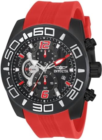 Invicta Mens 22810 Pro Diver Analog Display Quartz Red Watch