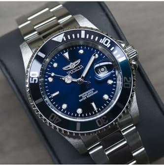 Invicta Mens Pro Diver 40mm Stainless Steel Quartz  Blue Dial Watch  Silver  Model  43545 