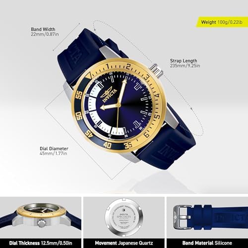 Invicta Mens Specialty Silicone Quartz Watch