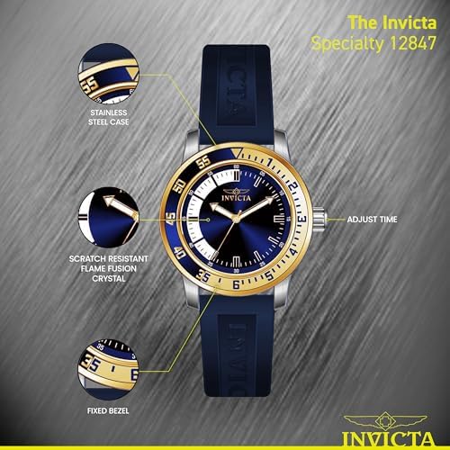 Invicta Mens Specialty Silicone Quartz Watch