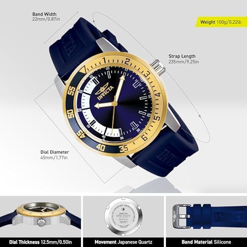 Invicta Mens Specialty Silicone Quartz Watch