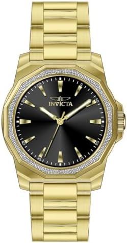 Invicta Speedway Men 42mm Stainless Steel Gold Black dial PC21J Quartz