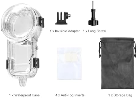 Invisible Dive Case for Insta360 X5  FotStdio Insta 360 X5 Waterproof Case 60m/196ft Underwater Diving Housing Cover Protective Sealed Shell Photography Housings Action Camera Accessories