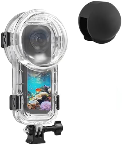 Invisible Dive Case for Insta360 X5  FotStdio Insta 360 X5 Waterproof Case 60m/196ft Underwater Diving Housing Cover Protective Sealed Shell Photography Housings Action Camera Accessories