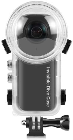 Invisible Dive Case for Insta360 X5  FotStdio Insta 360 X5 Waterproof Case 60m/196ft Underwater Diving Housing Cover Protective Sealed Shell Photography Housings Action Camera Accessories