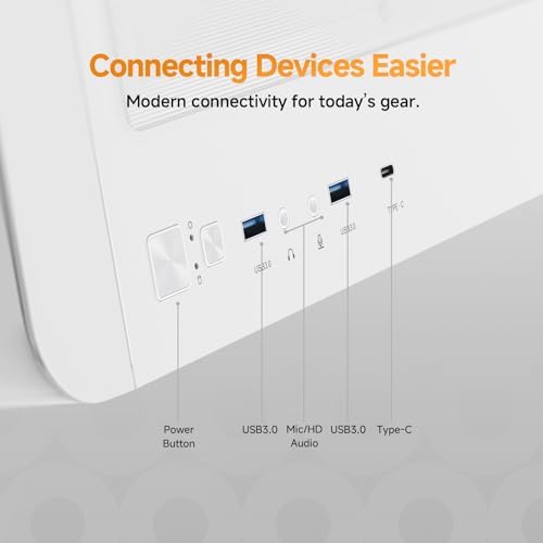 Iota C70 WH ARGB Mid Tower ATX PC Gaming Case Pre Installed 6 ARGB Fans&Hub Real Time Temp Display Backside Mounted MB Panoramic View All Metal Panel Quick Release Type C 3 1 for ATX/MATX/ITX/YTX