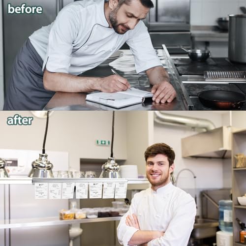 Irenare 1 Pcs Ticket Holder for Restaurants 36/48/60 Ticket Check Rack Order Holder Rail Display Slide Rack for Commercial Kitchens Cafes Pubs Bars Display Paintings Posters Charts  60 Inch Silver