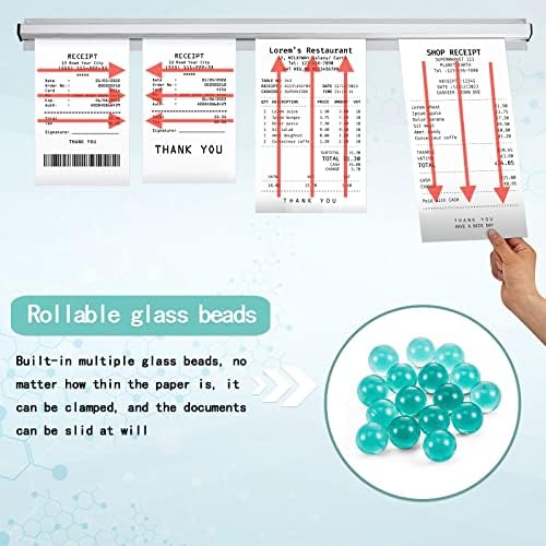 Irenare 1 Pcs Ticket Holder for Restaurants 36/48/60 Ticket Check Rack Order Holder Rail Display Slide Rack for Commercial Kitchens Cafes Pubs Bars Display Paintings Posters Charts  60 Inch Silver