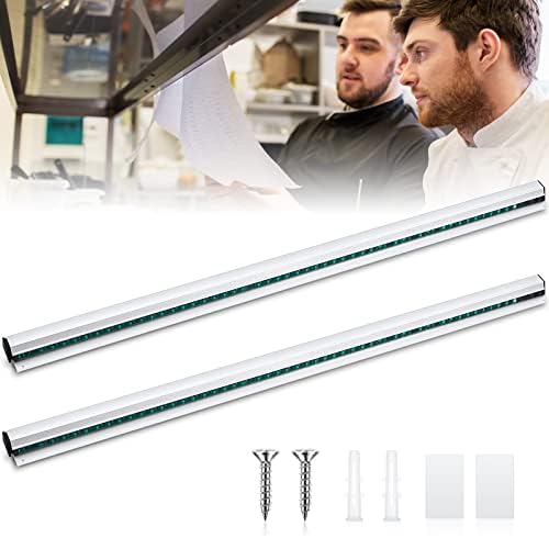 Irenare 1 Pcs Ticket Holder for Restaurants 36/48/60 Ticket Check Rack Order Holder Rail Display Slide Rack for Commercial Kitchens Cafes Pubs Bars Display Paintings Posters Charts  60 Inch Silver