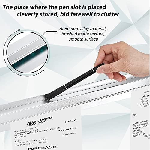 Irenare 1 Pcs Ticket Holder for Restaurants 36/48/60 Ticket Check Rack Order Holder Rail Display Slide Rack for Commercial Kitchens Cafes Pubs Bars Display Paintings Posters Charts  60 Inch Silver