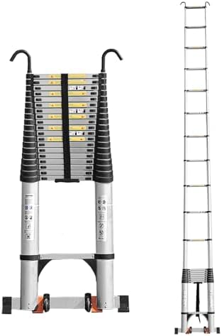 JADDUO Telescoping Ladder 27 9 FT Extension Ladder Aluminum Lightweight Telescopic Ladder with 2 Triangle Stabilizers  Telescoping Attic Ladders RV Ladders for Travel