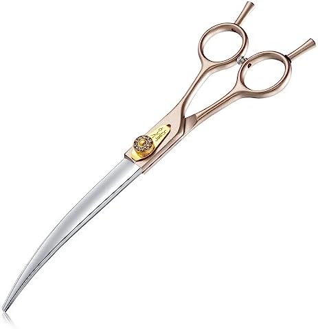 JASON Professional Dog Grooming Scissors Set   6 in 1 Sharp Shears Set With 7 Thinning  Chunker  Straight  Curved Shears and Comb for Cat Pet  Rosegold