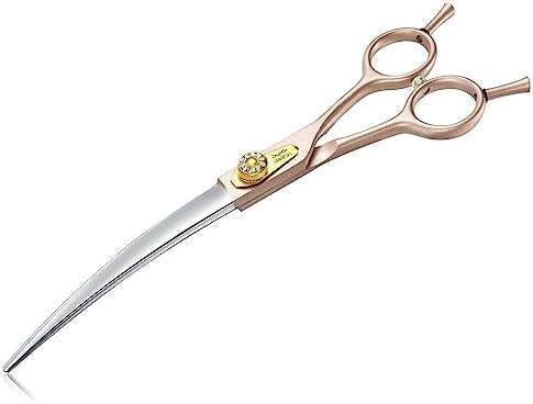 JASON Professional Dog Grooming Scissors Set   6 in 1 Sharp Shears Set With 7 Thinning  Chunker  Straight  Curved Shears and Comb for Cat Pet  Rosegold