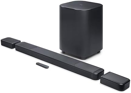 JBL Bar 1300XMK2 11 1 4 Channel soundbar System with Detachable Surround Speakers & Dolby Atmos & DTS X  1570W max Output Power & a 12 Wireless subwoofer  Black 