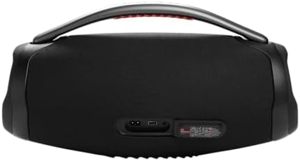 JBL Boombox 3 Black Portable Bluetooth Speaker with Massive Sound  Deepest Bass  IPX7 Waterproof  24H Playtime  PartyBoost
